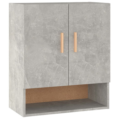 Wandkast 60X31X70 Cm Bewerkt Hout Betongrijs - Design Meubelz