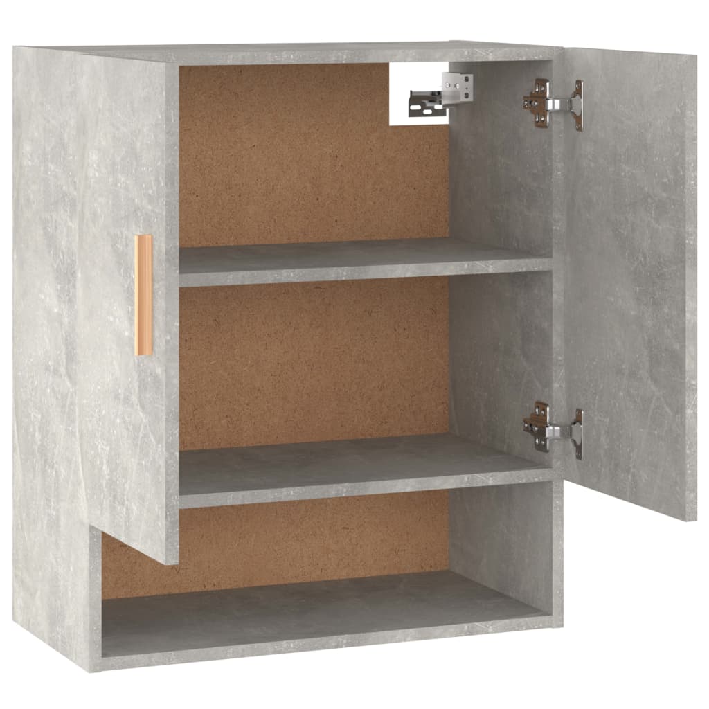 Wandkast 60X31X70 Cm Bewerkt Hout Betongrijs - Design Meubelz