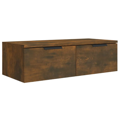 Wandkast 68X30X20 Cm Bewerkt Hout Gerookt Eikenkleurig - Design Meubelz