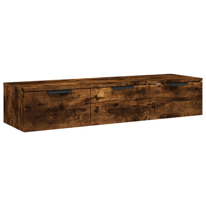 Wandkast 102X30X20 Cm Bewerkt Hout Gerookt Eikenkleurig - Design Meubelz