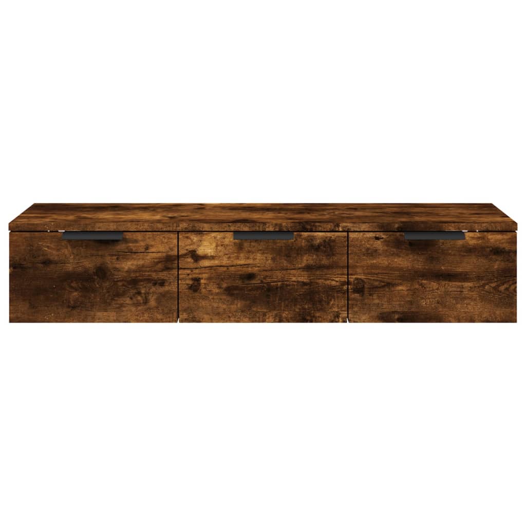 Wandkast 102X30X20 Cm Bewerkt Hout Gerookt Eikenkleurig - Design Meubelz