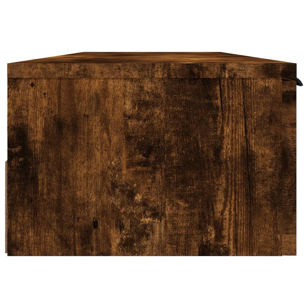 Wandkast 102X30X20 Cm Bewerkt Hout Gerookt Eikenkleurig - Design Meubelz