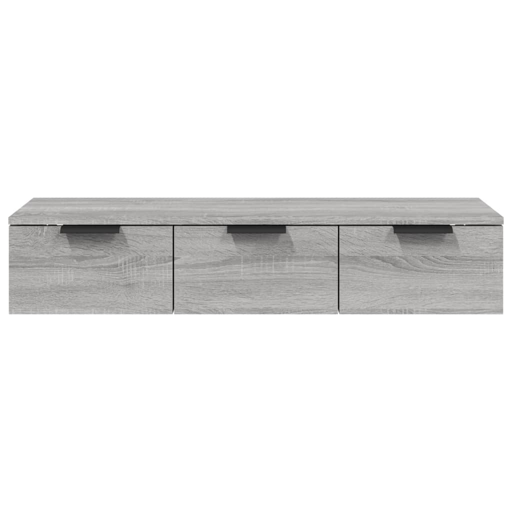 Wandkast 102X30X20 Cm Bewerkt Hout Grijs Sonoma Eikenkleurig - Design Meubelz