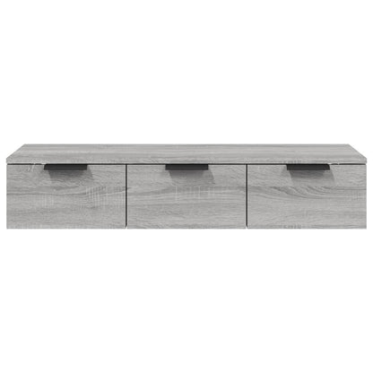 Wandkast 102X30X20 Cm Bewerkt Hout Grijs Sonoma Eikenkleurig - Design Meubelz