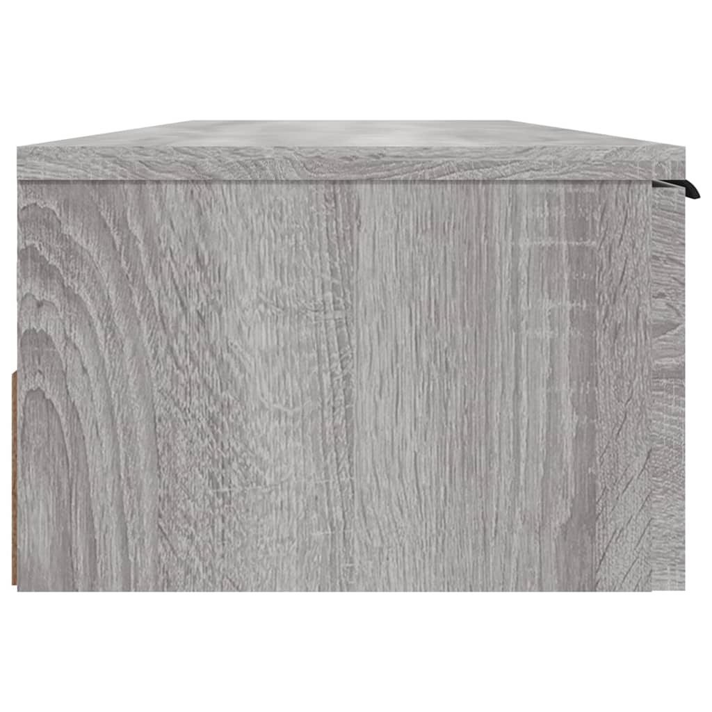 Wandkast 102X30X20 Cm Bewerkt Hout Grijs Sonoma Eikenkleurig - Design Meubelz