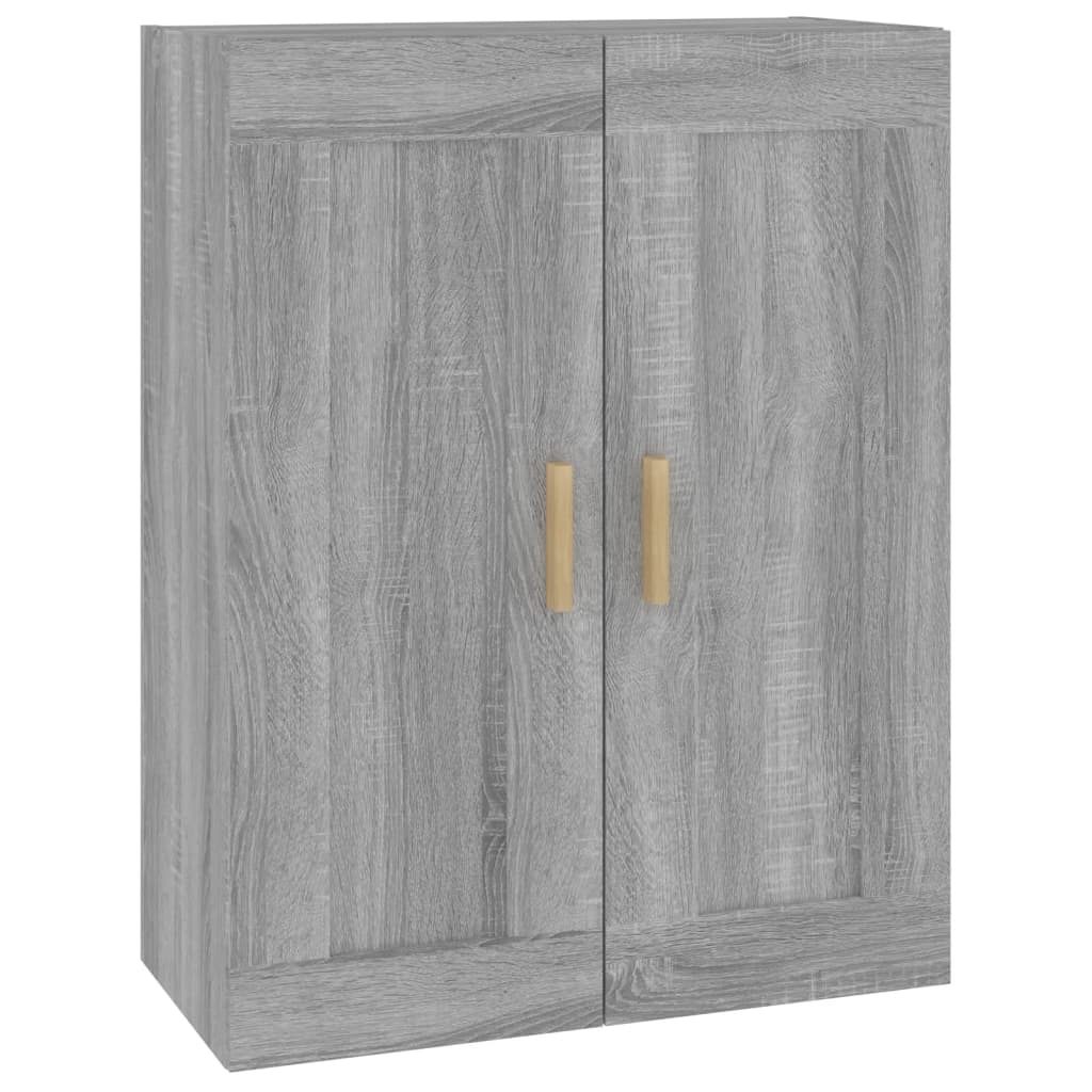 Wandkast 69,5X32,5X90 Cm Bewerkt Hout Grijs Sonoma Eikenkleurig - Design Meubelz