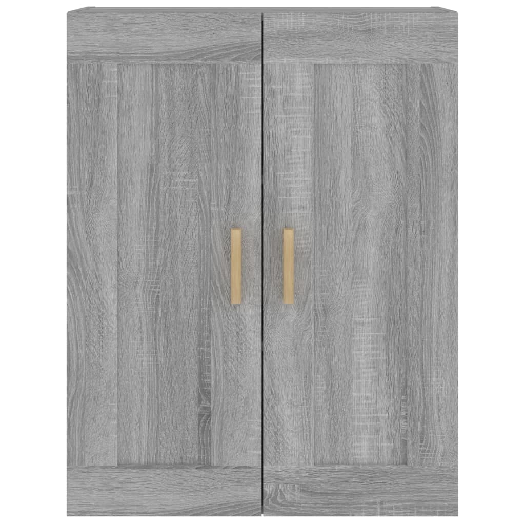 Wandkast 69,5X32,5X90 Cm Bewerkt Hout Grijs Sonoma Eikenkleurig - Design Meubelz