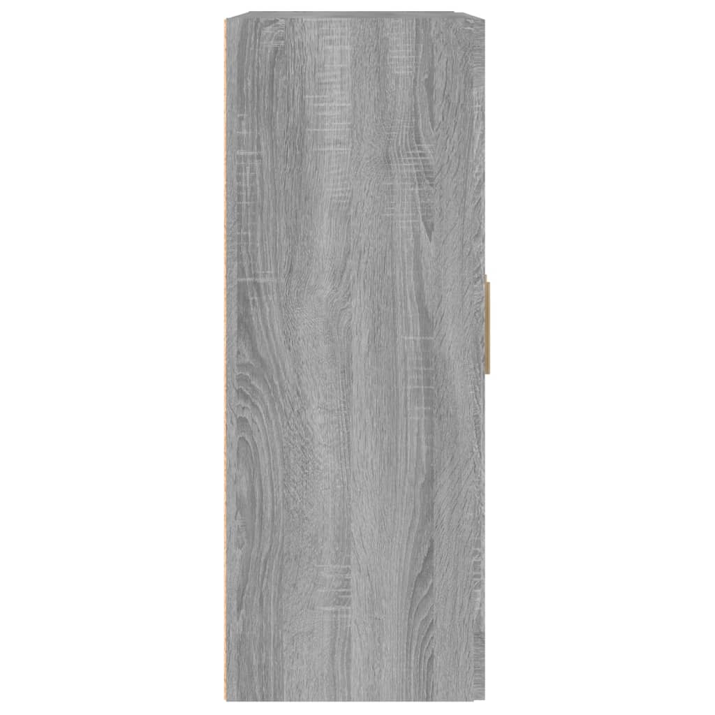 Wandkast 69,5X32,5X90 Cm Bewerkt Hout Grijs Sonoma Eikenkleurig - Design Meubelz