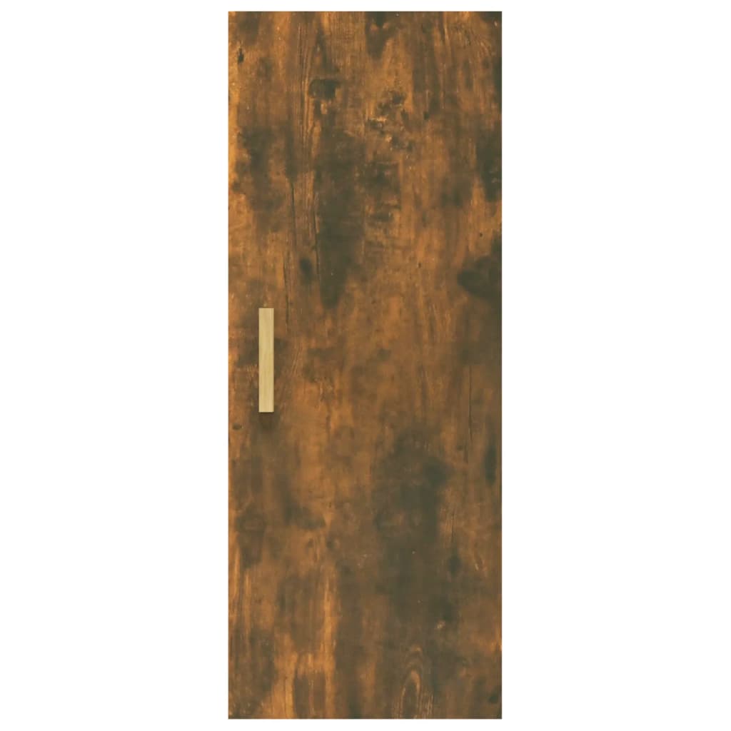 Wandkast 34,5X34X90 Cm Bewerkt Hout Gerookt Eikenkleurig - Design Meubelz