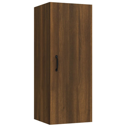 Wandkast 34,5X34X90 Cm Bewerkt Hout Bruineikenkleurig - Design Meubelz