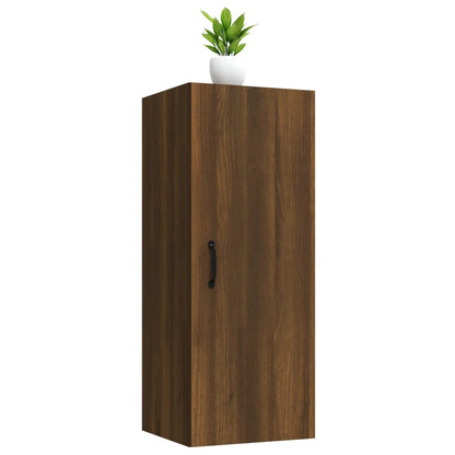 Wandkast 34,5X34X90 Cm Bewerkt Hout Bruineikenkleurig - Design Meubelz