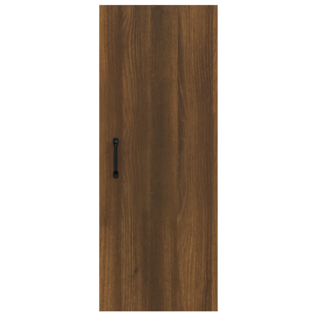 Wandkast 34,5X34X90 Cm Bewerkt Hout Bruineikenkleurig - Design Meubelz