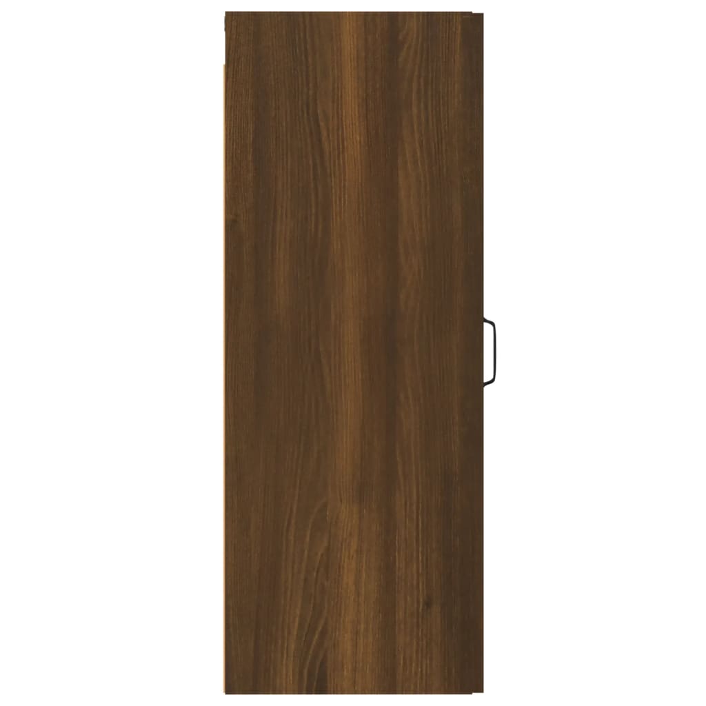 Wandkast 34,5X34X90 Cm Bewerkt Hout Bruineikenkleurig - Design Meubelz