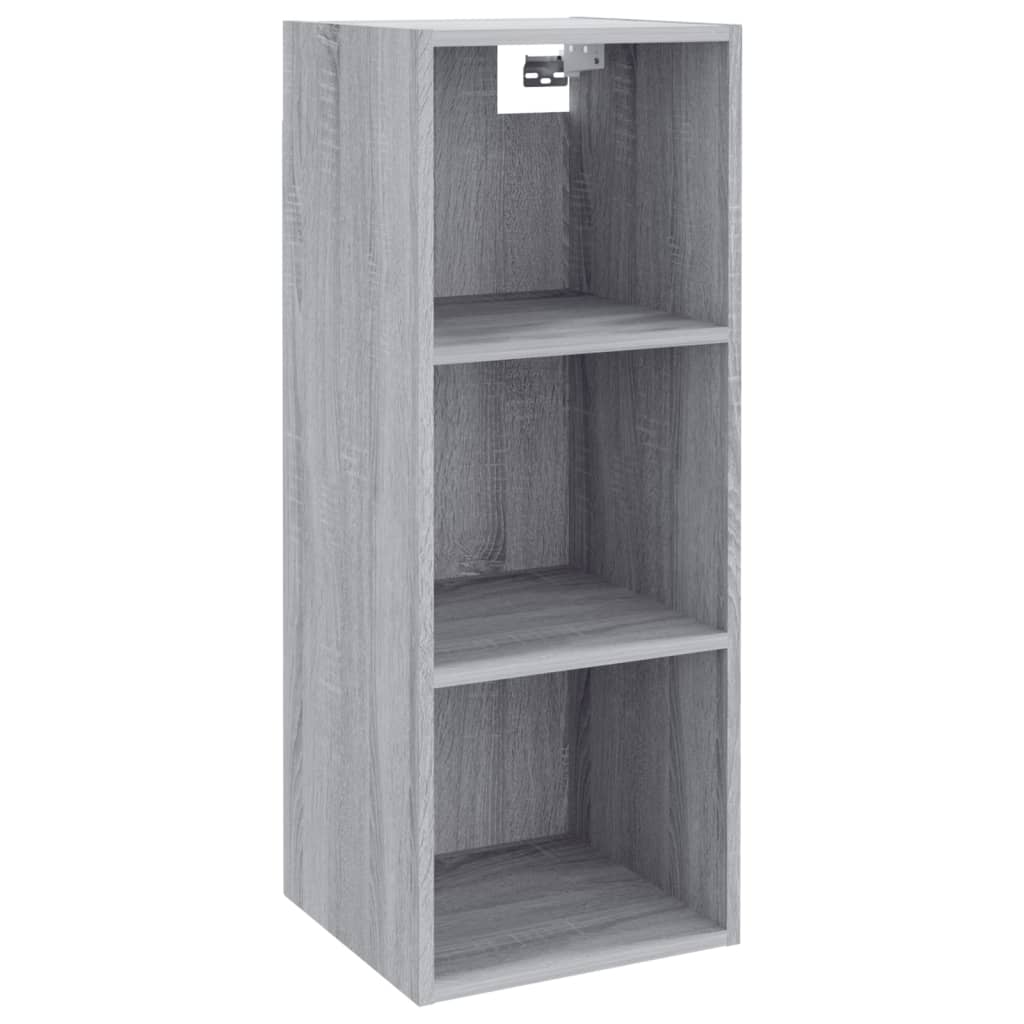 Wandkast 34,5X32,5X90 Cm Bewerkt Hout Grijs Sonoma Eikenkleurig - Design Meubelz