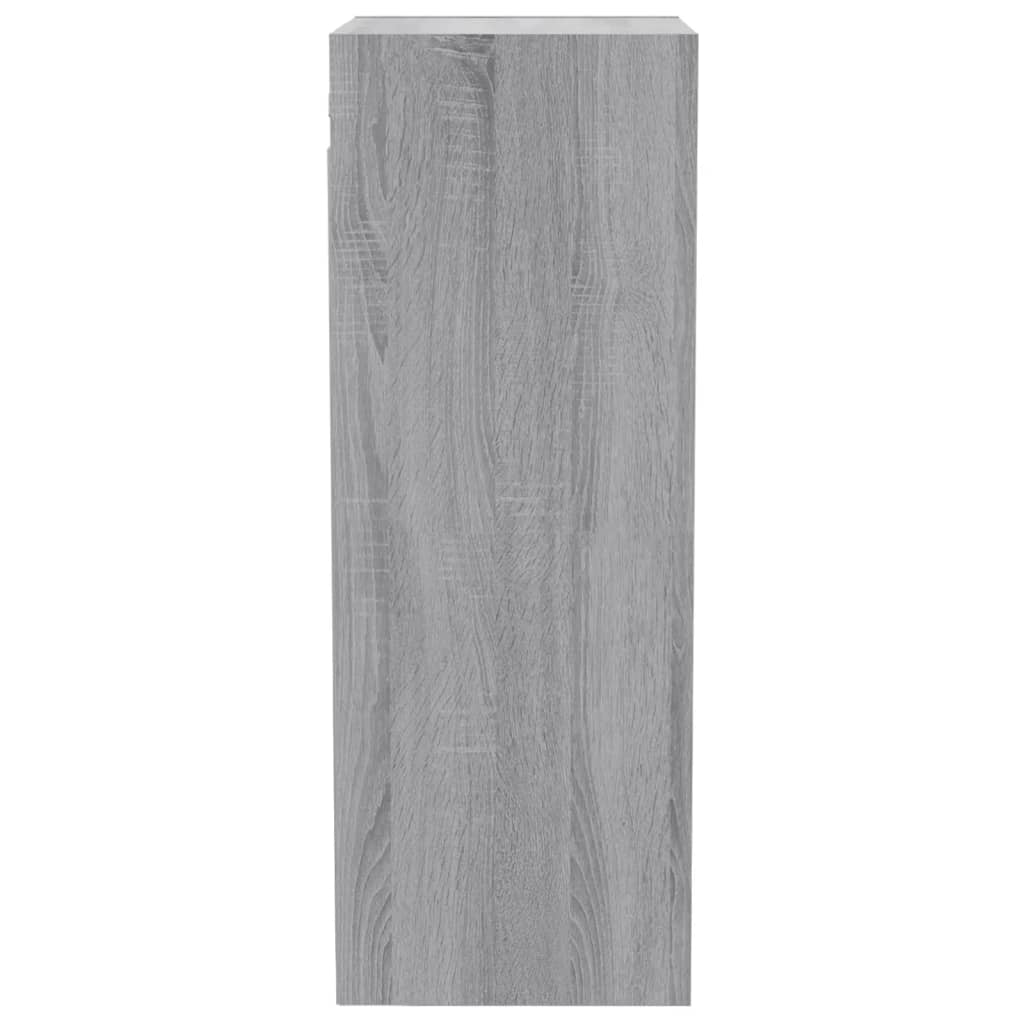 Wandkast 34,5X32,5X90 Cm Bewerkt Hout Grijs Sonoma Eikenkleurig - Design Meubelz