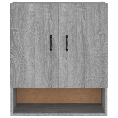 Wandkast 60X31X70 Cm Bewerkt Hout Grijs Sonoma Eikenkleurig - Design Meubelz