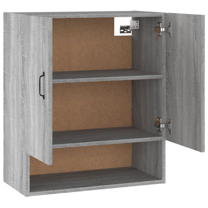 Wandkast 60X31X70 Cm Bewerkt Hout Grijs Sonoma Eikenkleurig - Design Meubelz