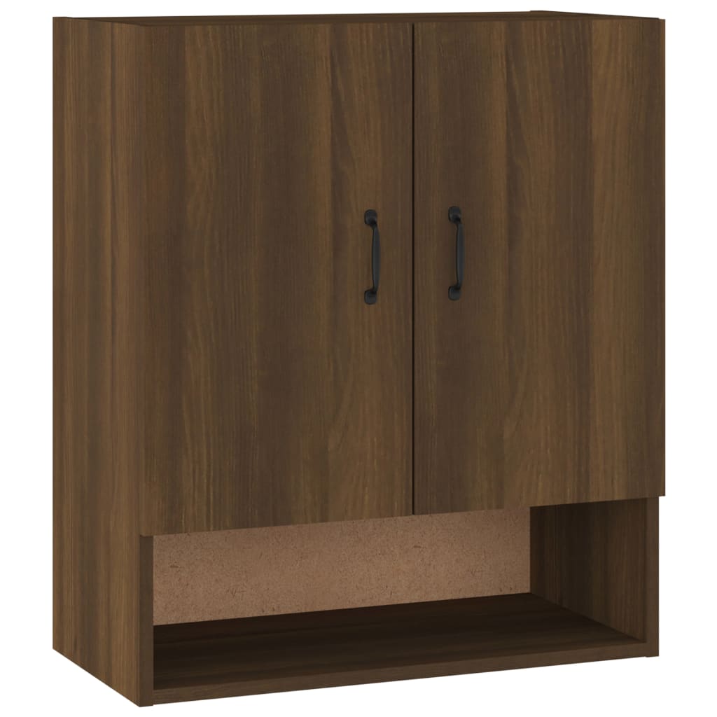 Wandkast 60X31X70 Cm Bewerkt Hout Bruineikenkleurig - Design Meubelz