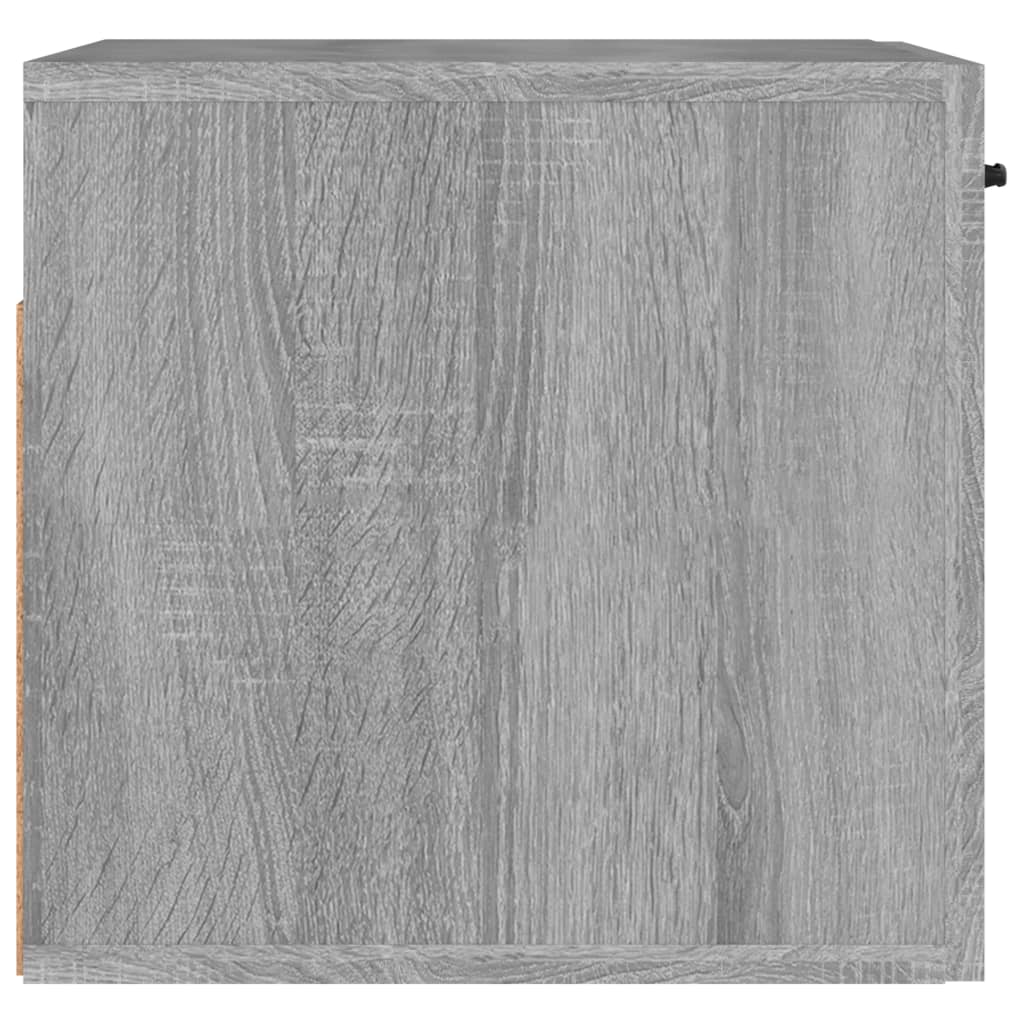 Wandkast 80X35X36,5 Cm Bewerkt Hout Grijs Sonoma Eikenkleurig - Design Meubelz