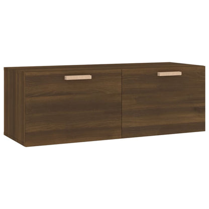 Wandkast 100X36,5X35 Cm Bewerkt Hout Bruineikenkleurig - Design Meubelz