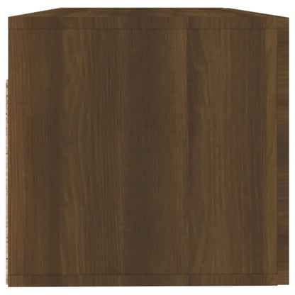 Wandkast 100X36,5X35 Cm Bewerkt Hout Bruineikenkleurig - Design Meubelz