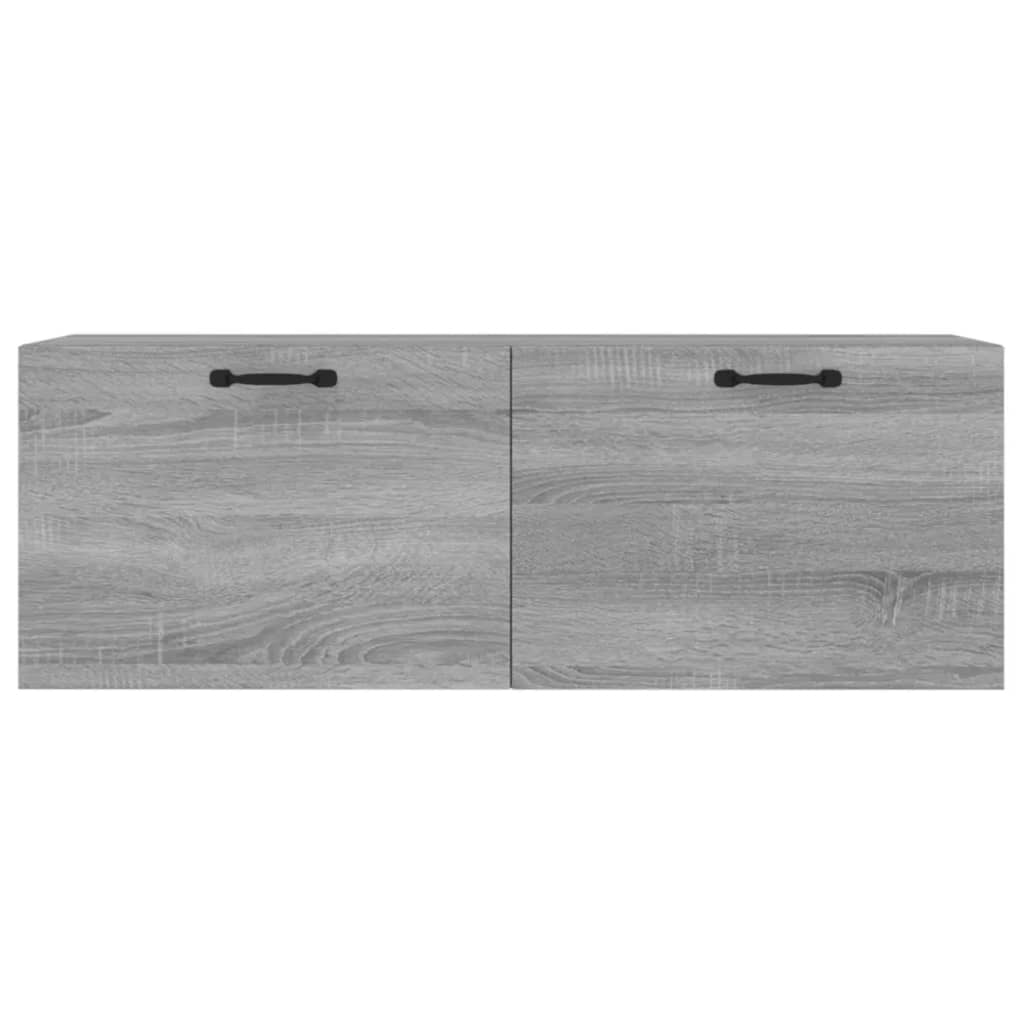 Wandkast 100X36,5X35 Cm Bewerkt Hout Grijs Sonoma Eikenkleurig - Design Meubelz