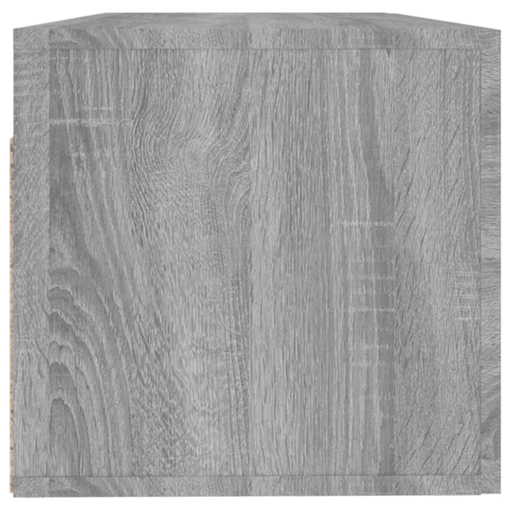 Wandkast 100X36,5X35 Cm Bewerkt Hout Grijs Sonoma Eikenkleurig - Design Meubelz