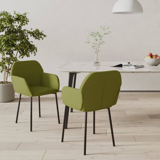 Eetkamerstoelen 2 St Fluweel Lichtgroen - Design Meubelz