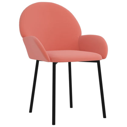 Eetkamerstoelen 2 St Fluweel Roze - Design Meubelz