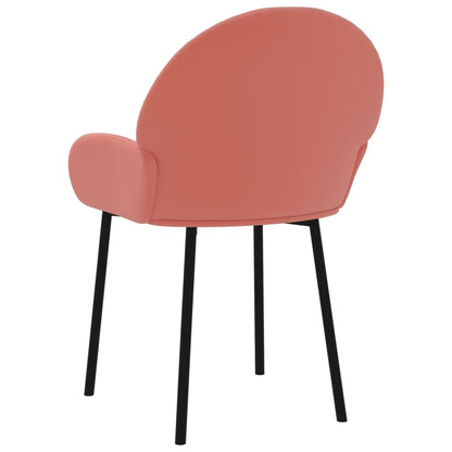 Eetkamerstoelen 2 St Fluweel Roze - Design Meubelz