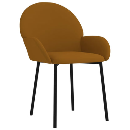 Eetkamerstoelen 2 St Fluweel Bruin - Design Meubelz