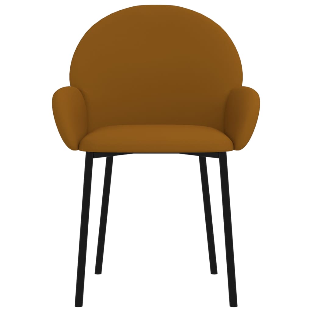 Eetkamerstoelen 2 St Fluweel Bruin - Design Meubelz