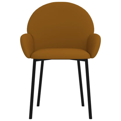 Eetkamerstoelen 2 St Fluweel Bruin - Design Meubelz