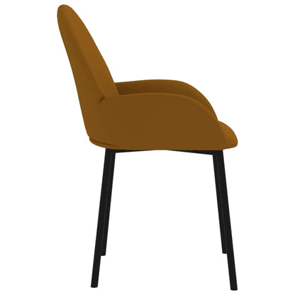 Eetkamerstoelen 2 St Fluweel Bruin - Design Meubelz