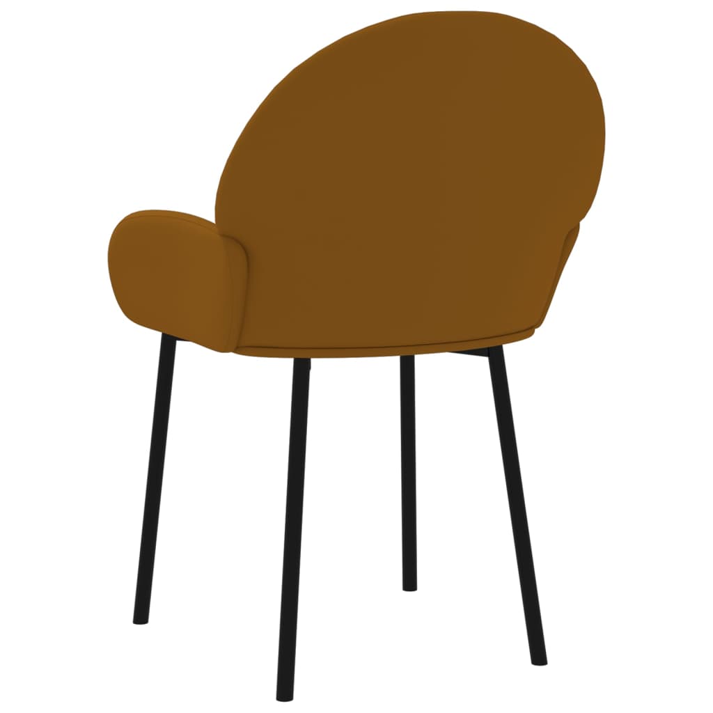 Eetkamerstoelen 2 St Fluweel Bruin - Design Meubelz