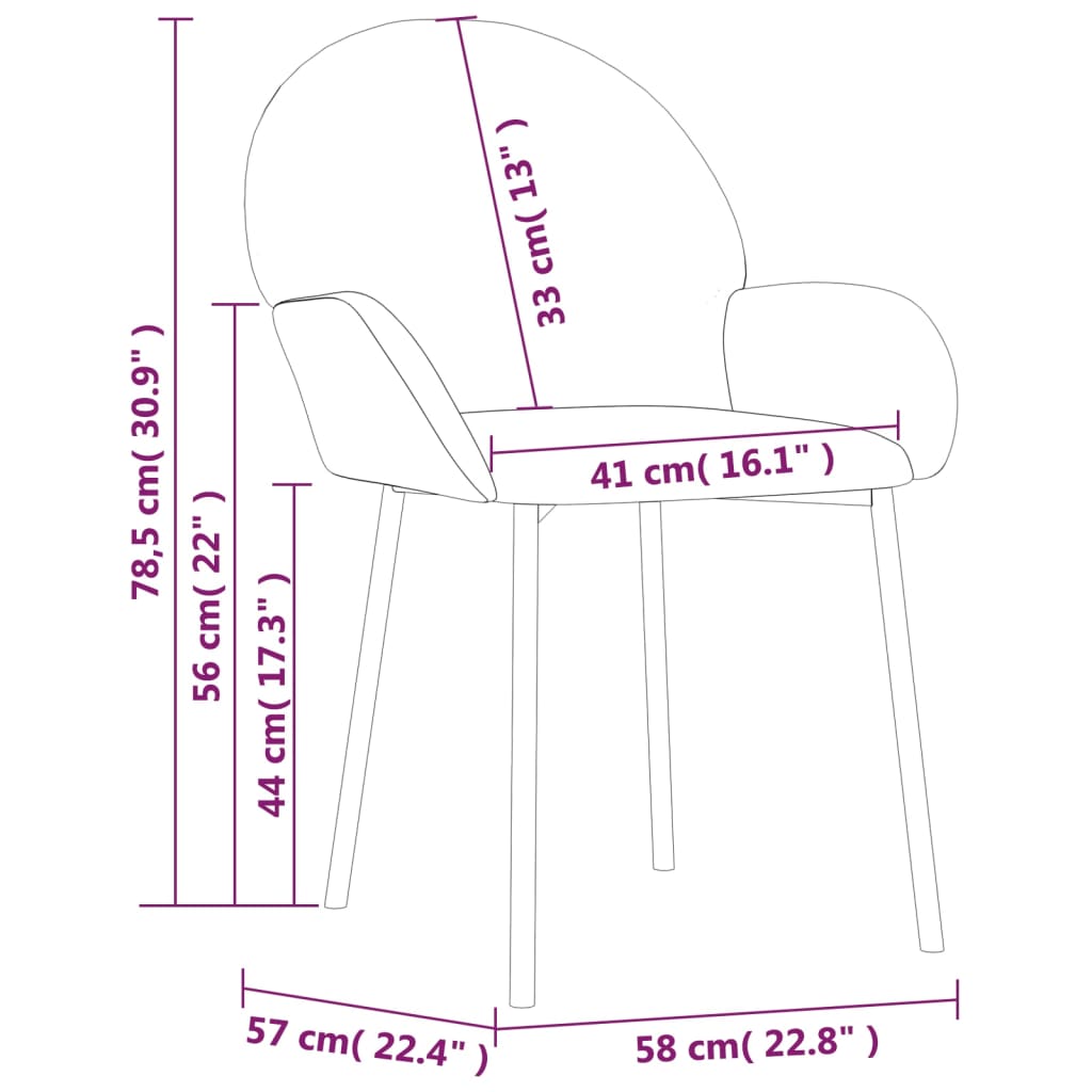 Eetkamerstoelen 2 St Fluweel Bruin - Design Meubelz