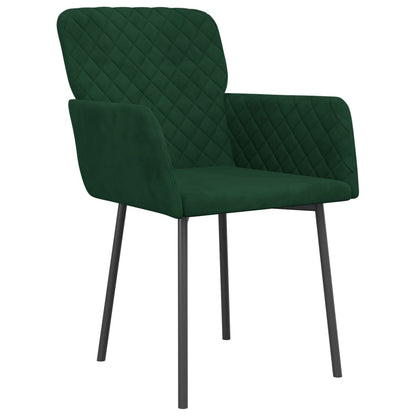 Eetkamerstoelen 2 St Fluweel Donkergroen - Design Meubelz