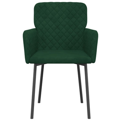 Eetkamerstoelen 2 St Fluweel Donkergroen - Design Meubelz