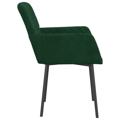 Eetkamerstoelen 2 St Fluweel Donkergroen - Design Meubelz