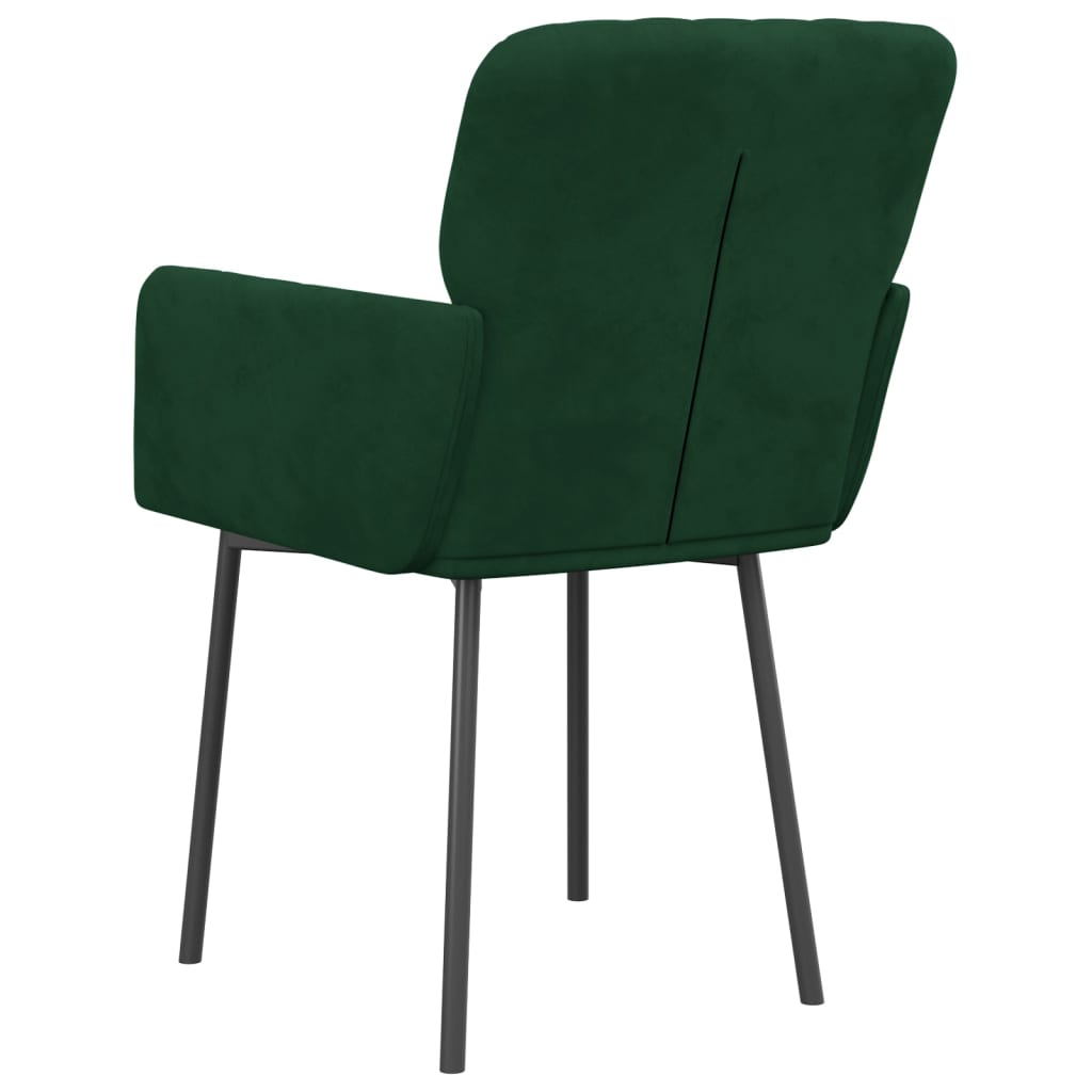 Eetkamerstoelen 2 St Fluweel Donkergroen - Design Meubelz