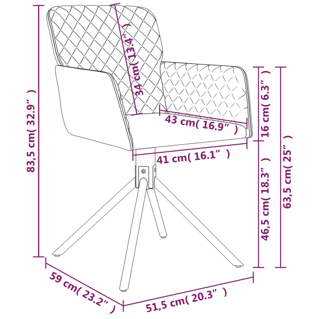 Eetkamerstoelen Draaibaar 2 St Fluweel Lichtgrijs - Design Meubelz