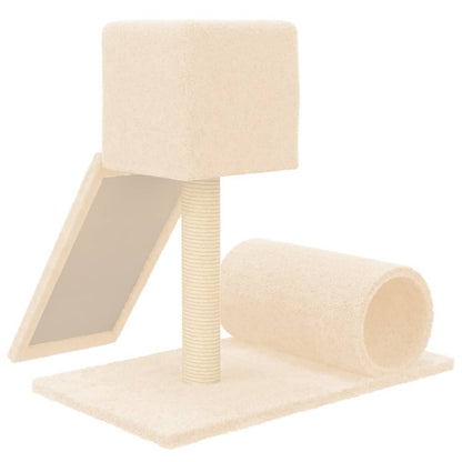 Kattenmeubel Met Sisal Krabpaal 59 Cm Crèmekleurig crème - Design Meubelz