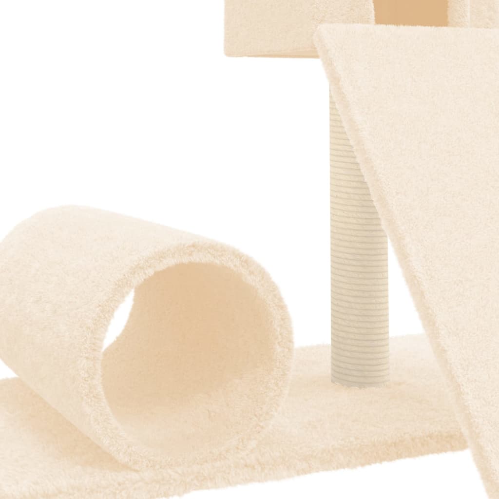 Kattenmeubel Met Sisal Krabpaal 59 Cm Crèmekleurig crème - Design Meubelz