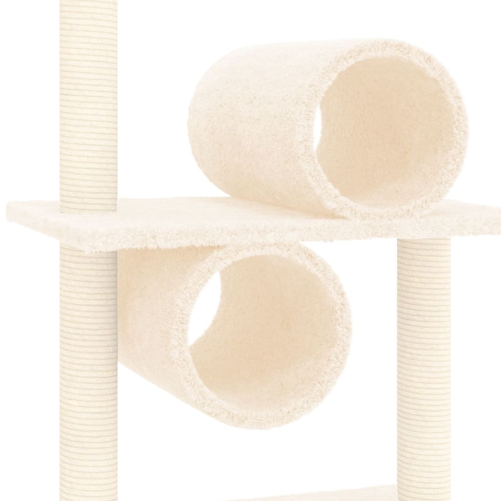 Kattenmeubel Met Sisal Krabpalen 279 Cm Crèmekleurig crème - Design Meubelz