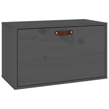 Wandkast 60X30X35 Cm Massief Grenenhout Grijs - Design Meubelz