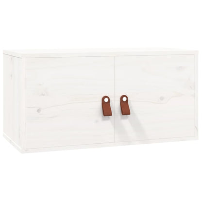 Wandkast 60X30X30 Cm Massief Grenenhout Wit - Design Meubelz