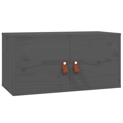 Wandkast 60X30X30 Cm Massief Grenenhout Grijs - Design Meubelz