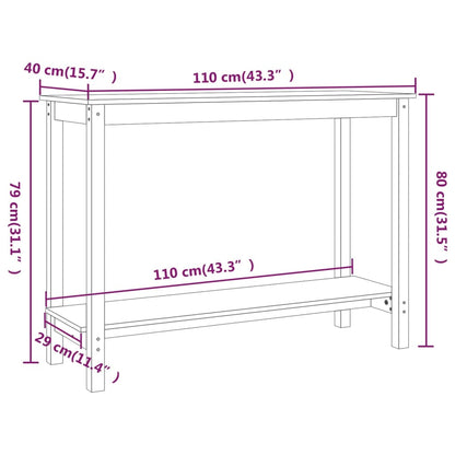 Wandkast 110X40X80 Cm Massief Grenenhout Honingbruin - Design Meubelz