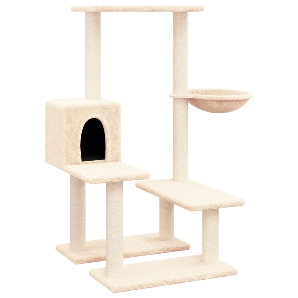 Kattenmeubel Met Sisal Krabpalen 94,5 Cm Crèmekleurig crème - Design Meubelz