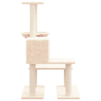 Kattenmeubel Met Sisal Krabpalen 94,5 Cm Crèmekleurig crème - Design Meubelz